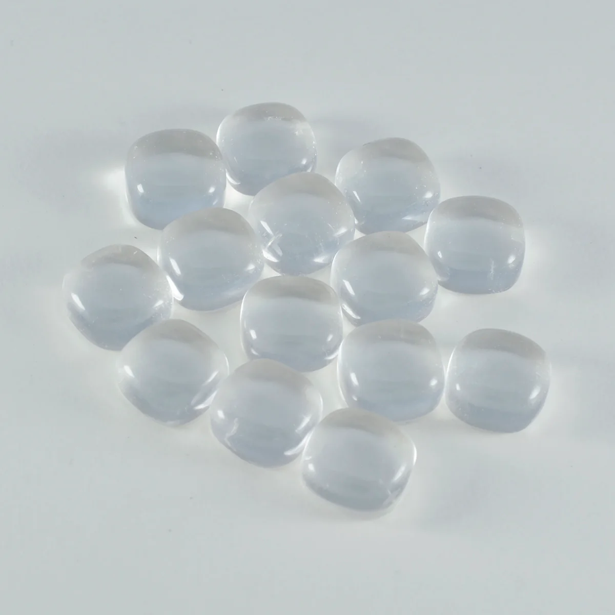 Crystal Quartz 10PC Tiny 4x4 MM Cushion Cabochon White Sparkling semi Precious Loose Gemstone - Image 3