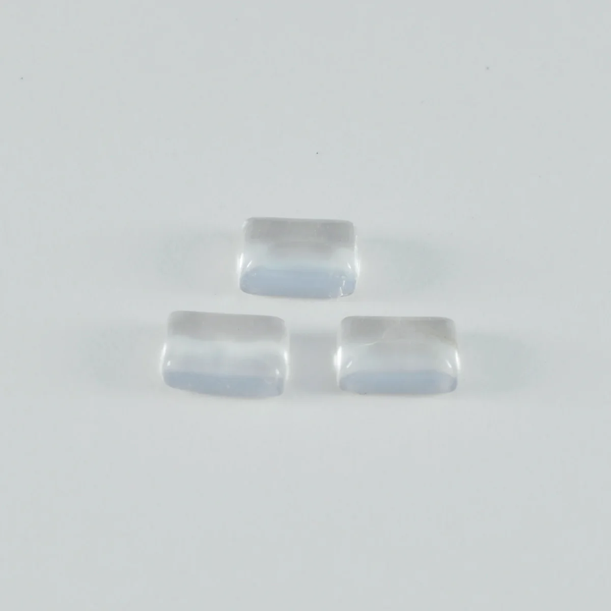 Crystal Quartz 1PC Small 7x9 MM Emerald Cabochon White Polished semi Precious Loose Gems - Image 3