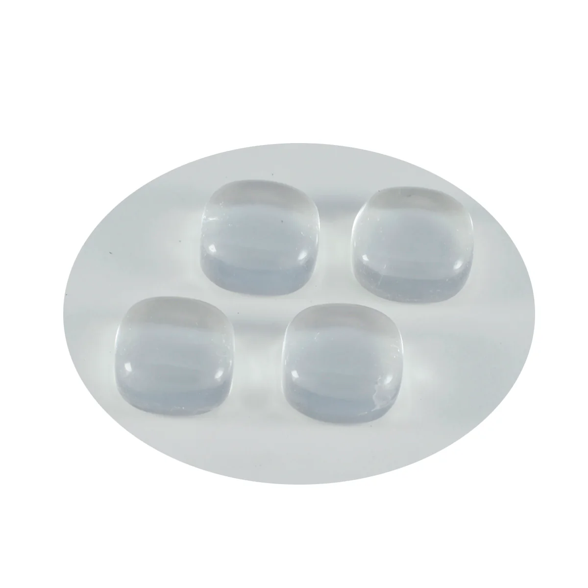 Crystal Quartz 1PC Tiny 6x6 MM Cushion Cabochon White Splendid semi Precious Semi Precious Gemstone - Image 4