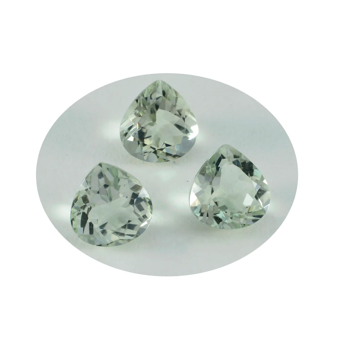 Green Amethyst 1PC Chunky 14x14 MM Heart Faceted Green Genuine Semi Precious Loose Gemstones - Image 3
