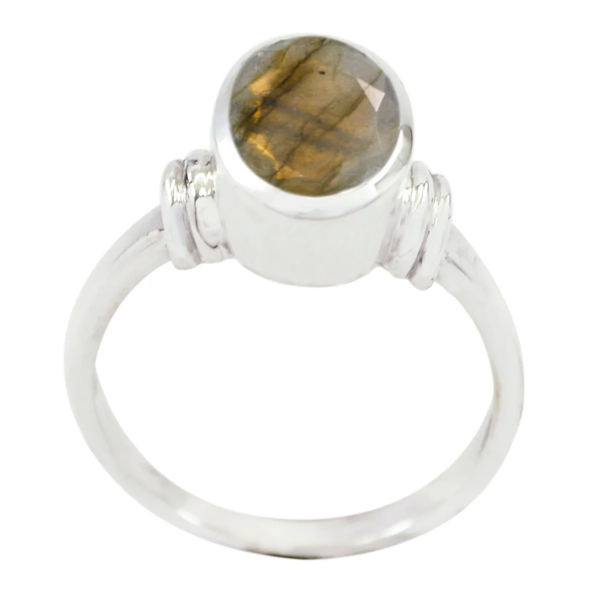 Labradorite Solitaire African 925 Silver Gray Gemstone Mid-weight Fairytale Ring Jewellery - Image 3