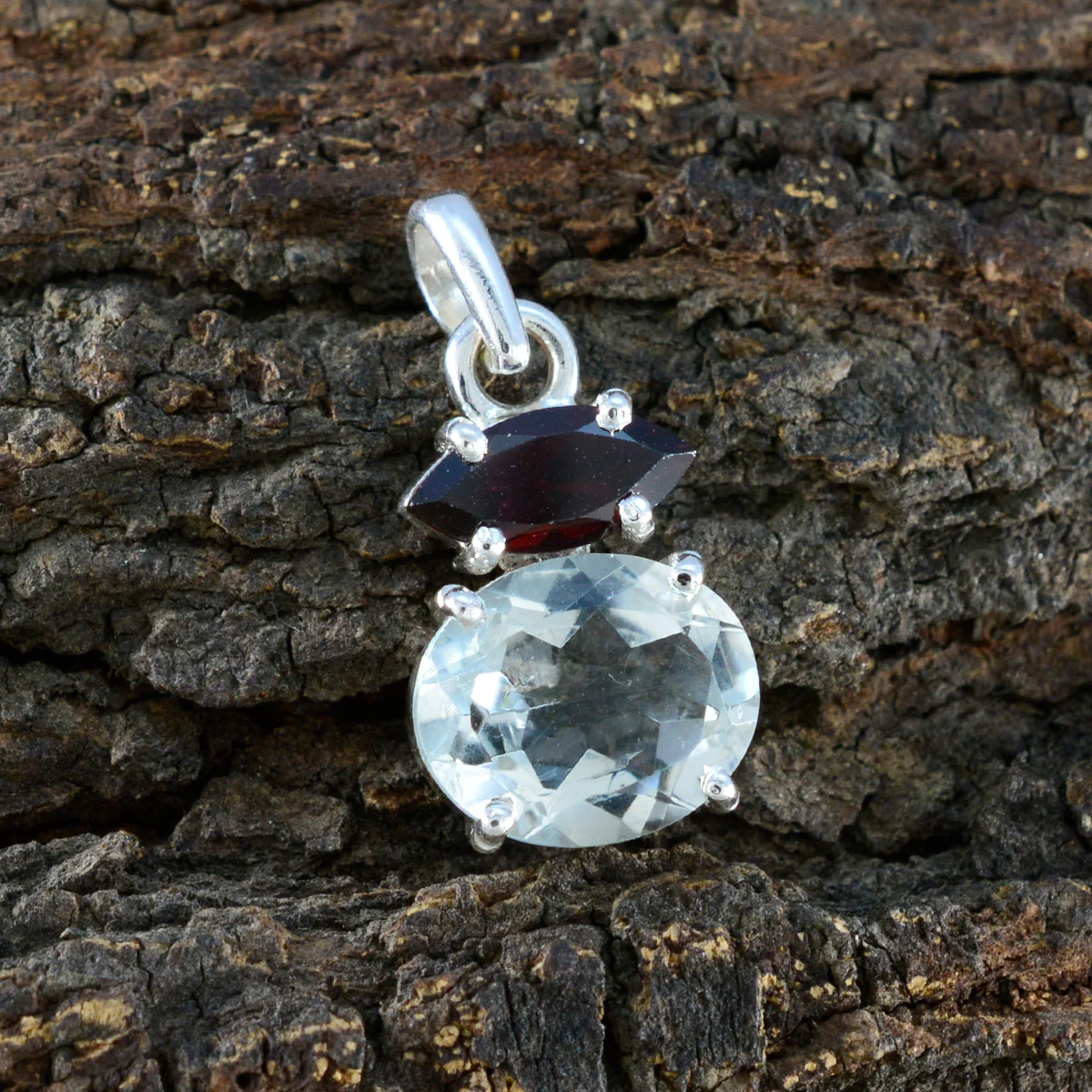 Multi Stone Delicate Latin American Silver Toi et Moi Zoe Love multicolor Pendant Jewelry - Image 3
